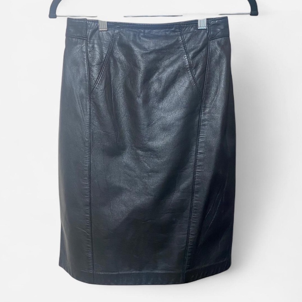 Vintage 100% leather skirt